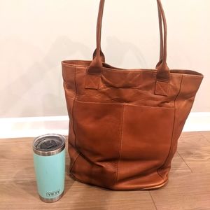 Piel genuine leather XL shopping bag